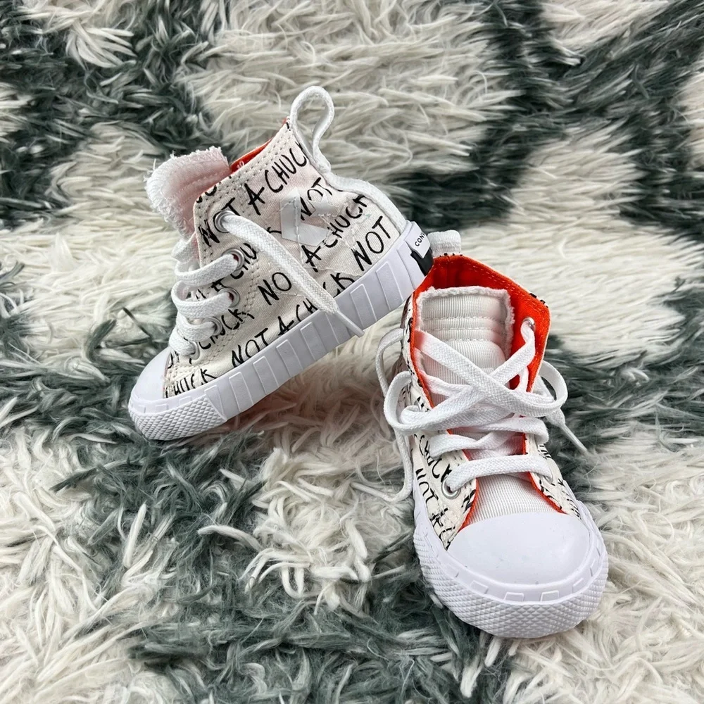 Converse Not A Chuck Kids Youth Sneaker White Orange Size Youth 6